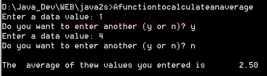 A function to calculate an average