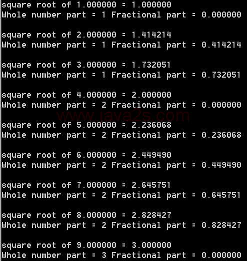 Double calculation: square  