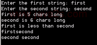 String length and string compare