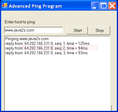 Advanced Ping Program