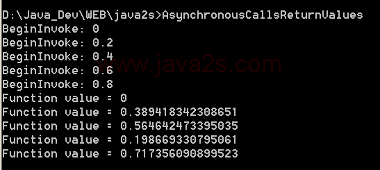 Asynchronous Calls:Return Values