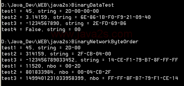 Binary Data Test