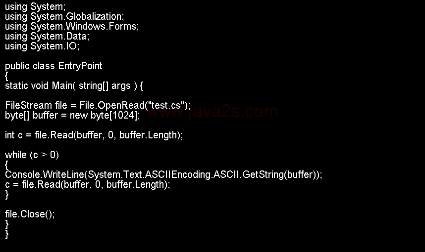 Byte-Oriented File input and output