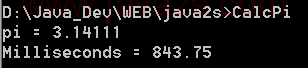 Estimates pi by throwing points into a square. Use to               compare execution times