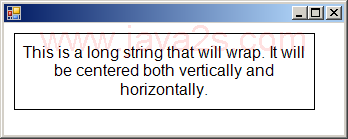 Center each line of text horizontally and vertically