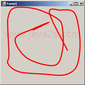 Click on the form to draw curve