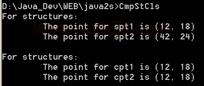 Demonstates assignment operator on structures and classes.