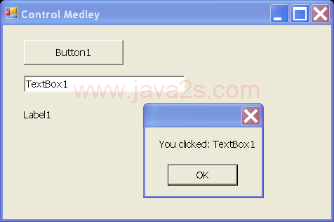 Label, TextBox and Button