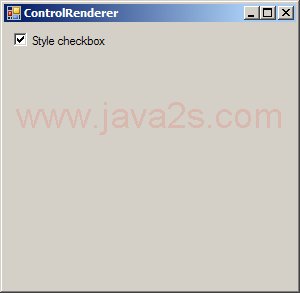 Control renderer Demo: CheckBox