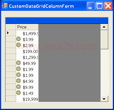 DataGrid Binding: Custom DataGrid Column Form