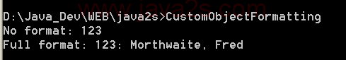 .NET Frameworks Overview:Custom Object Formatting