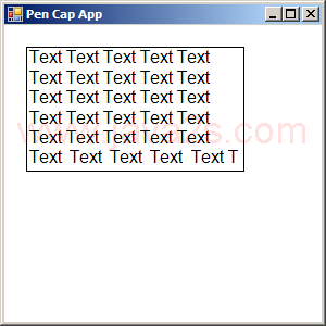 Draw the string, using the rectangle as a bounding box