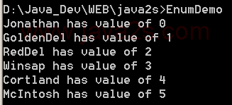 Demonstrate an enumeration