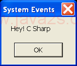 Demonstrates using the Microsoft.SystemEvents class to intercept an event generated by the system