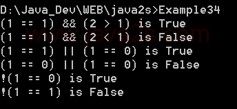 Illustrates the use of the Boolean logical operators