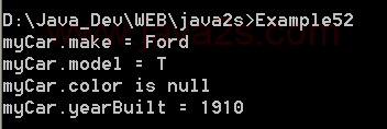 Illustrates how to assign default values to fields using initializers