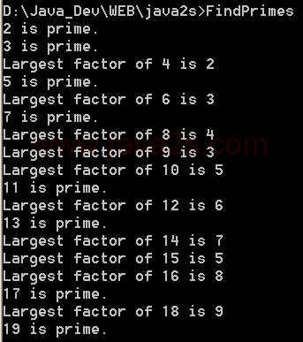 Determine if a number is prime.  If it is not,     then display its largest factor