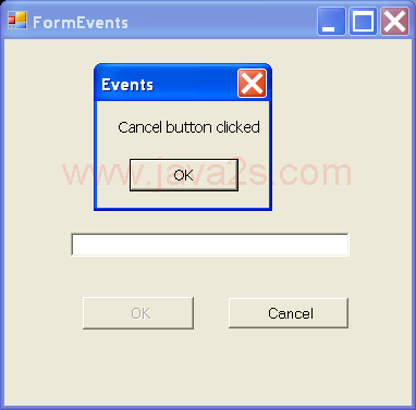 Mouse event on a control