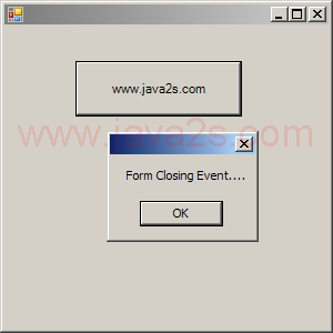Form window closing event