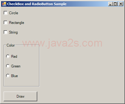 Get selected radio button