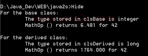 Show name hiding in a derived class