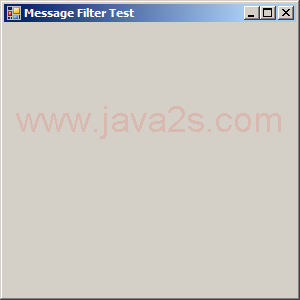 Installing a Message Filter