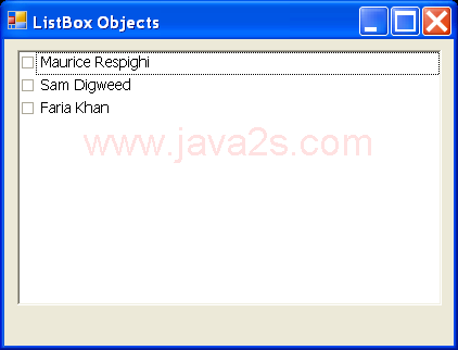 ListBox Objects