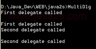 Demonstrates adding multiple methods to a delegate