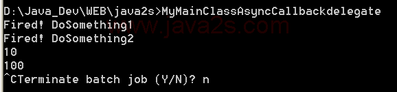 My Main Class Async Call back