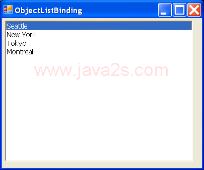 Object List Binding