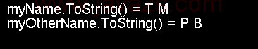 Overriding the ToString() Method