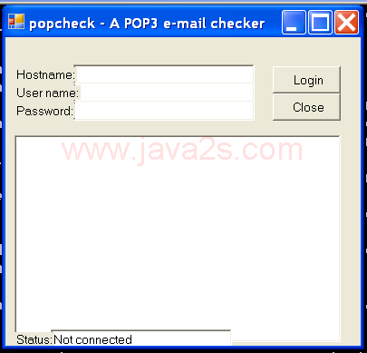 A POP3 e-mail checker
