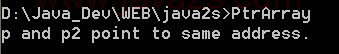 An array name with an index yields a pointer to the     start of the array