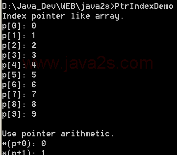 Index a pointer as if it were an array