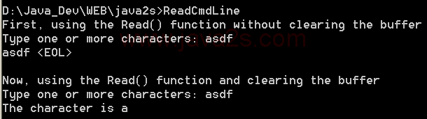 A simple command line program that reads from     the console using Console.Read() and Console.ReadLine()