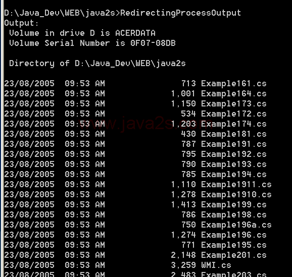 Redirecting Process Output