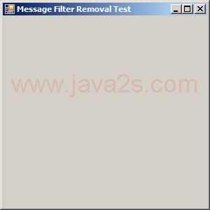 Removing an Installed Message Filter