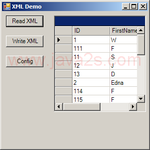 Save data in DataGrid into XML file