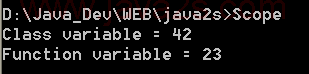 Class level Variable scope