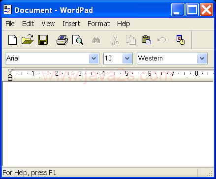 Starting a new process: open wordpad