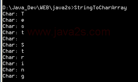String To Char Array