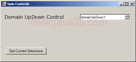 String based DomainUpDown (Spinner)