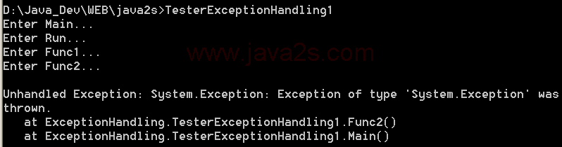 Exception throws