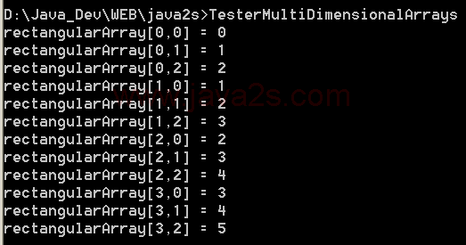 Multi Dimensional Arrays