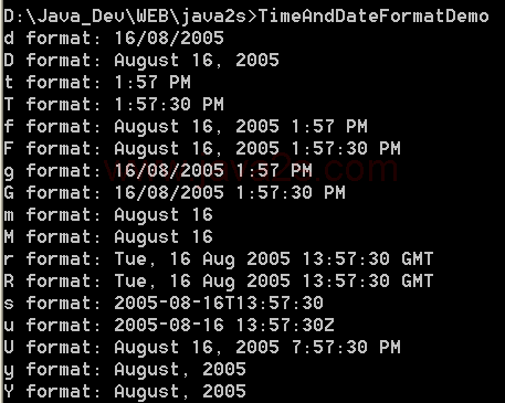 Format time and date information 2