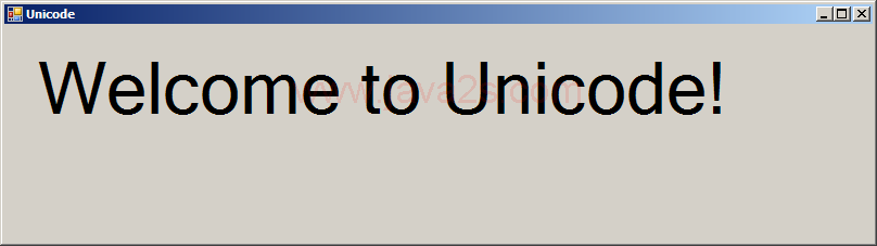 Unicode encoding: English