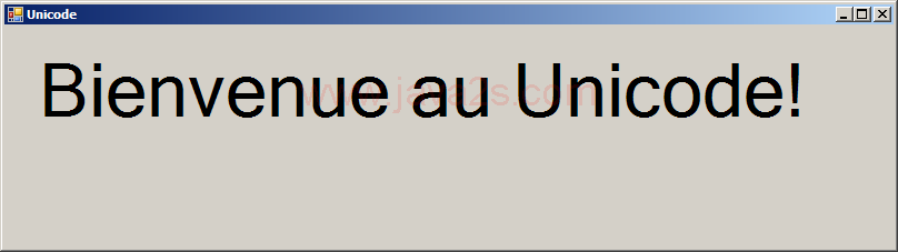 Unicode encoding: French