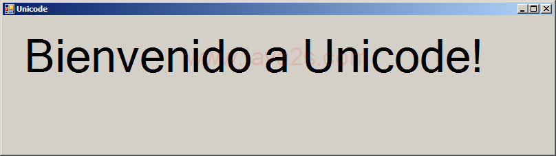 Unicode encoding: Spanish