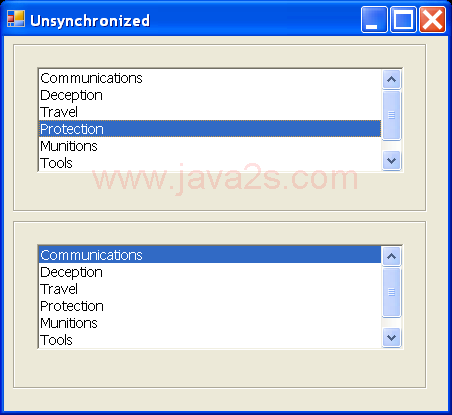 ADO.NET Binding : Unsynchronized