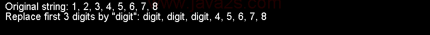 Use regular expression to replace first 3 digits